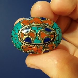 Boho silver ring. Size 10.